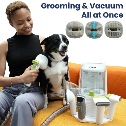 Dog Grooming Vacuum Kit Dogs And Cats 7 Tools Deshedding