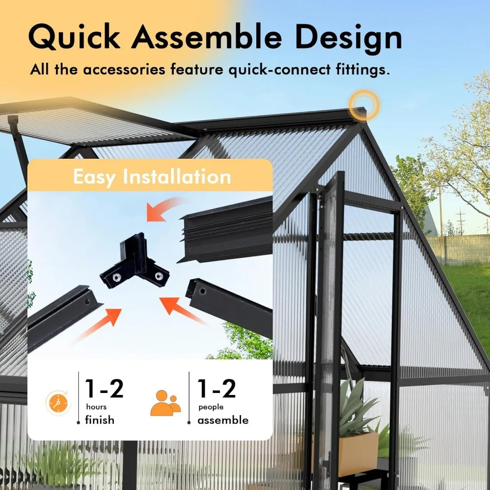 6 By 4 Foot Walk In Greenhouse Aluminum Garden Kit Outdoor