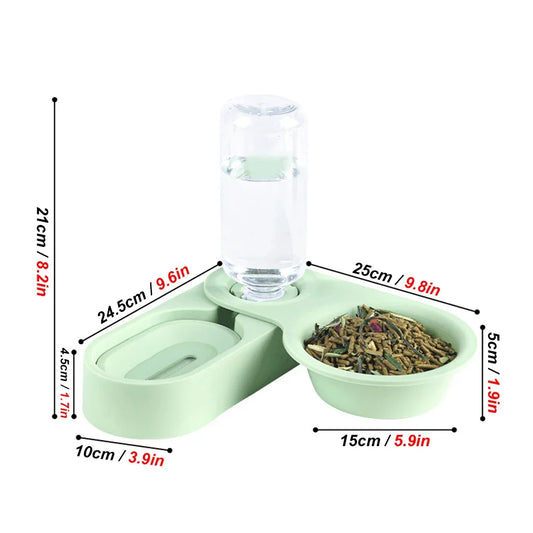 Pet Rabbit Food Bowl Auto Feeder Drinking Fountain Raised