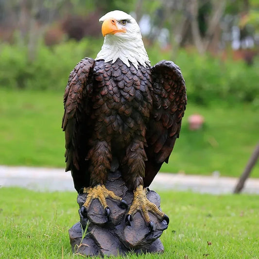 American Bald Eagle Hanging Statue Resin Hand Painted Decor