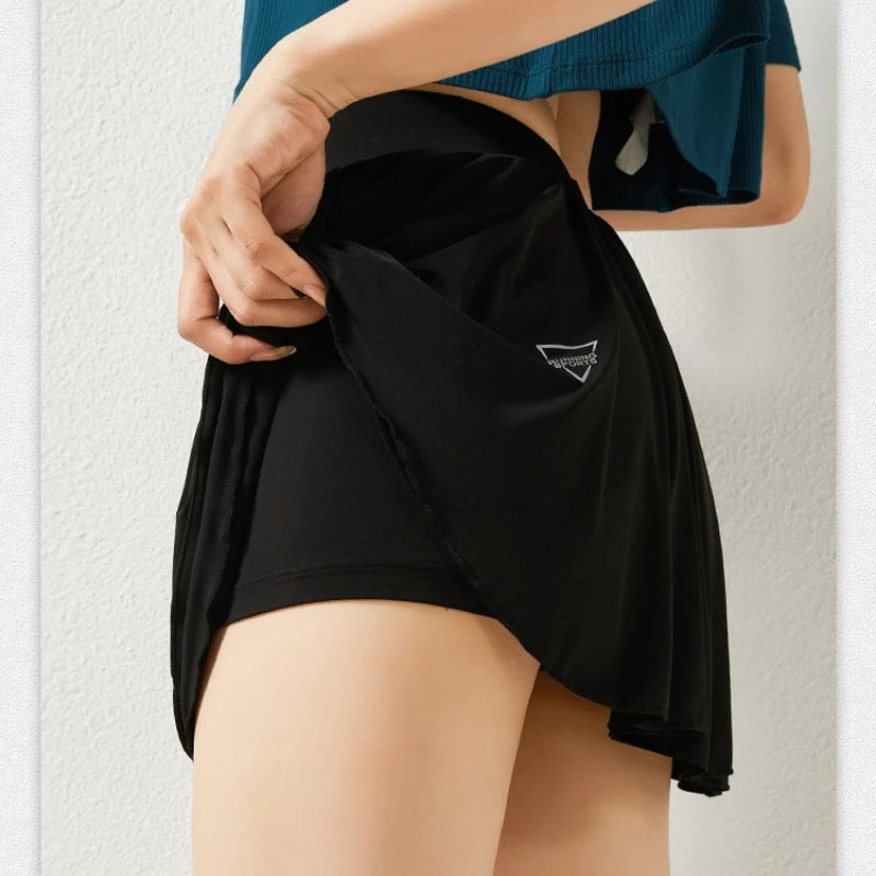 Women 2 In 1 Running Shorts Quick Dry With Phone Pocket