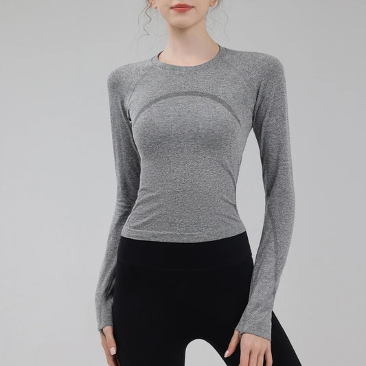 Women's Long Sleeve Yoga Shirt Breathable Quick Dry Top