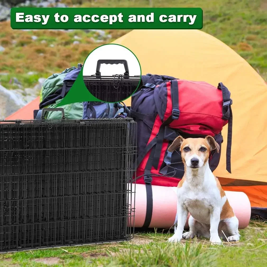 42 Inch Folding Metal Wire Dog Crates For Large Dogs