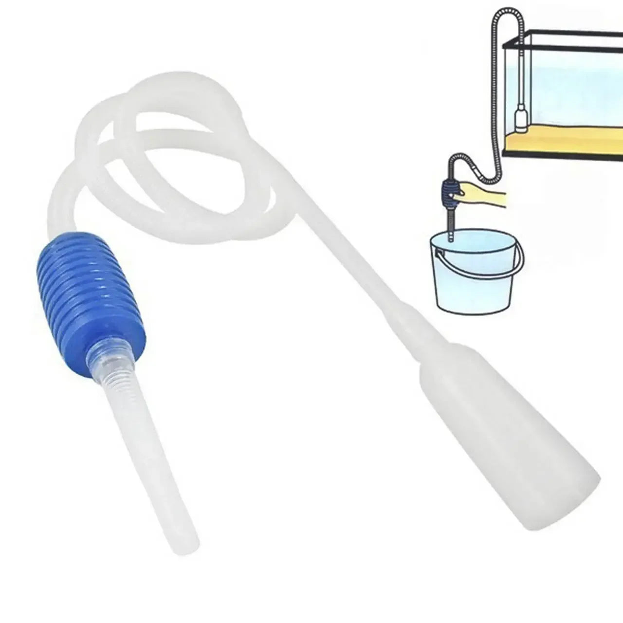 Semi Automatic Aquarium Gravel Cleaner Vacuum Siphon Pump