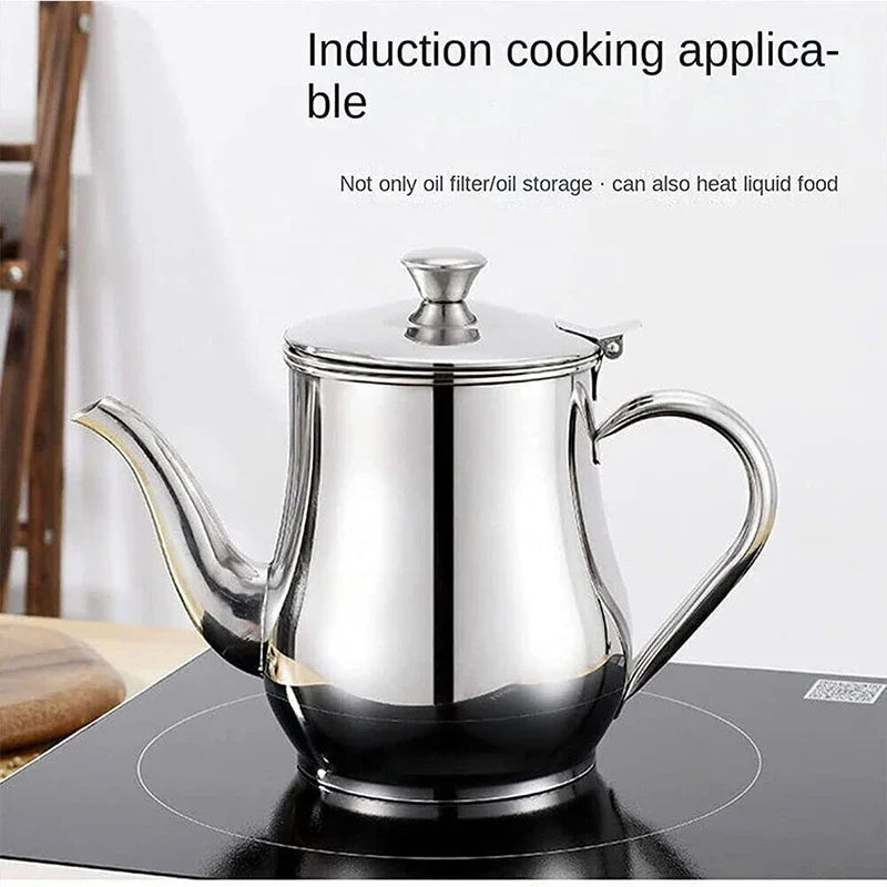 Stainless Steel Oil Filter Pot With Mesh Separator Bottle