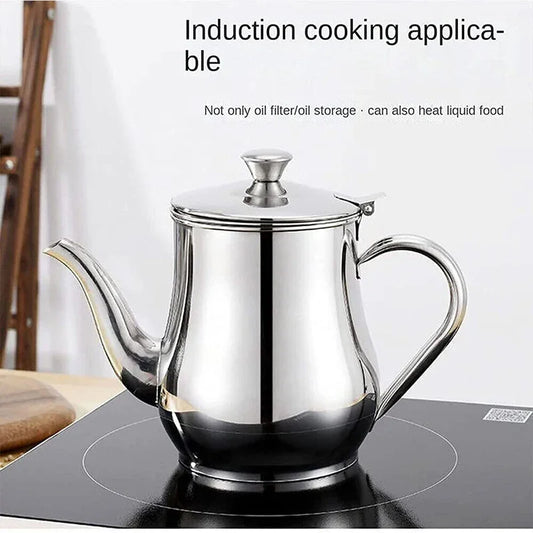 Stainless Steel Oil Filter Pot With Mesh Separator Bottle