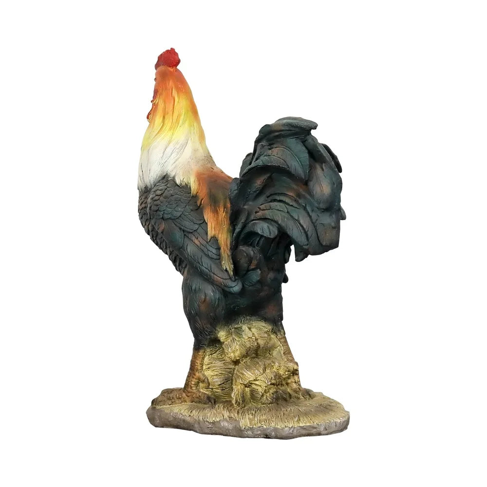 Life Sized Rooster Garden Statue GFRC Concrete Lawn Decor