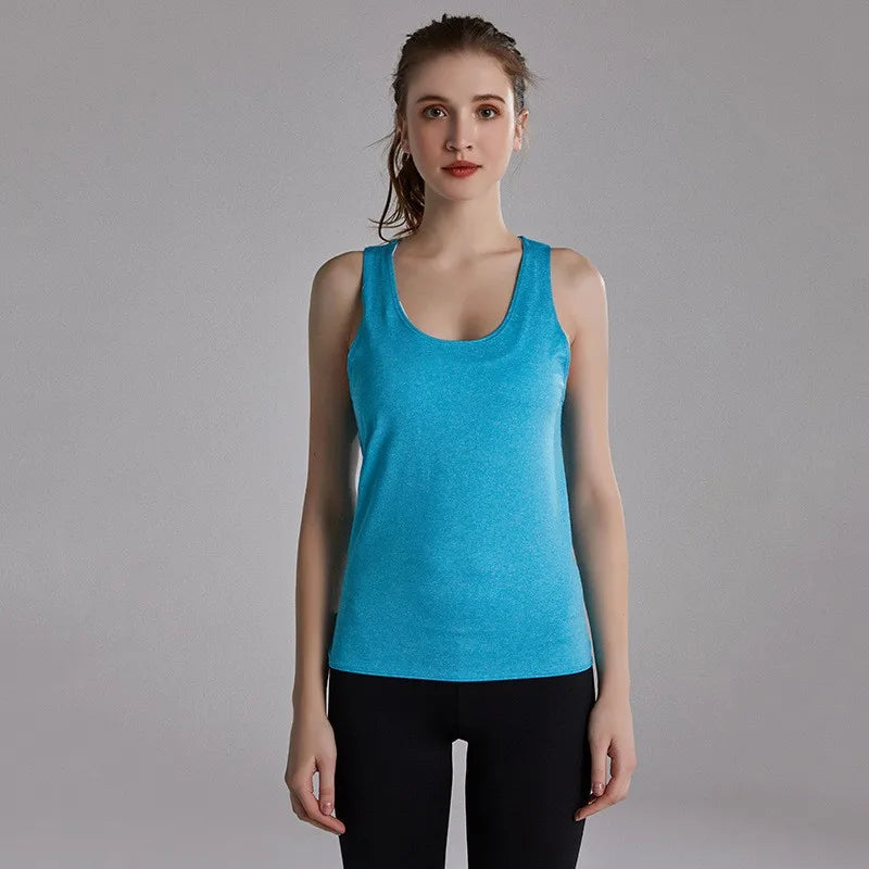 Womens Sleeveless Gym Tank Tops Yoga Sports Vest Breathable