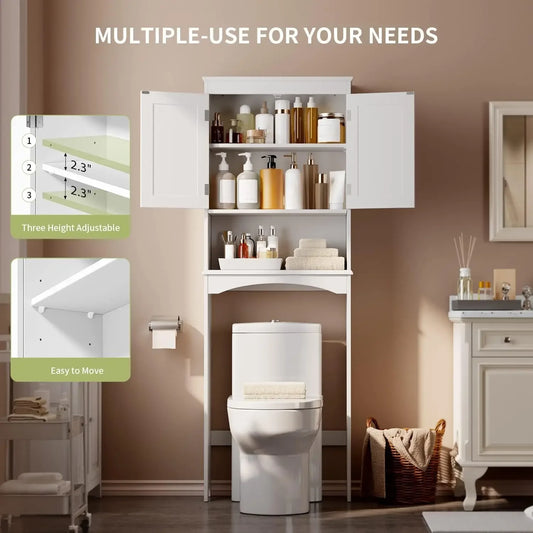 Over The Toilet Storage Cabinet With Adjustable Shelf