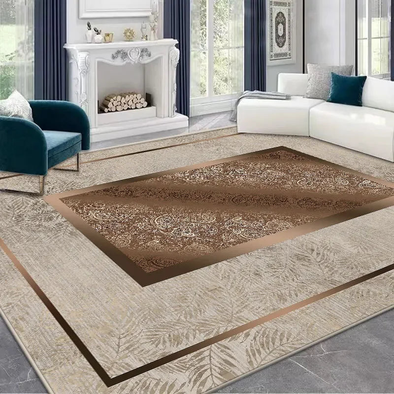 Light Luxury Anti Slip Bedside Rug Living Room Washable