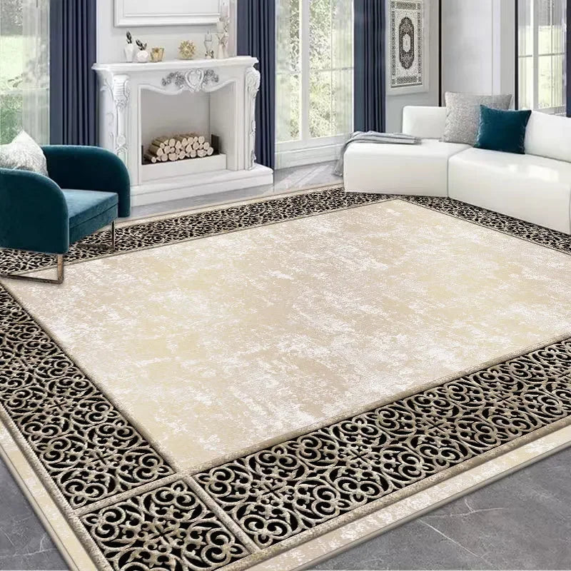 Light Luxury Anti Slip Bedside Rug Living Room Washable