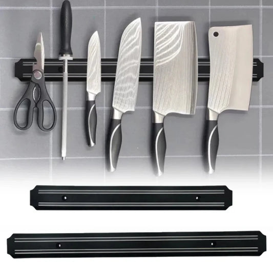 1Pc Magnetic Knife Strip Steel Knife Bar Holder For Kitchen Utensils Tools Rack Maximize Counter Space