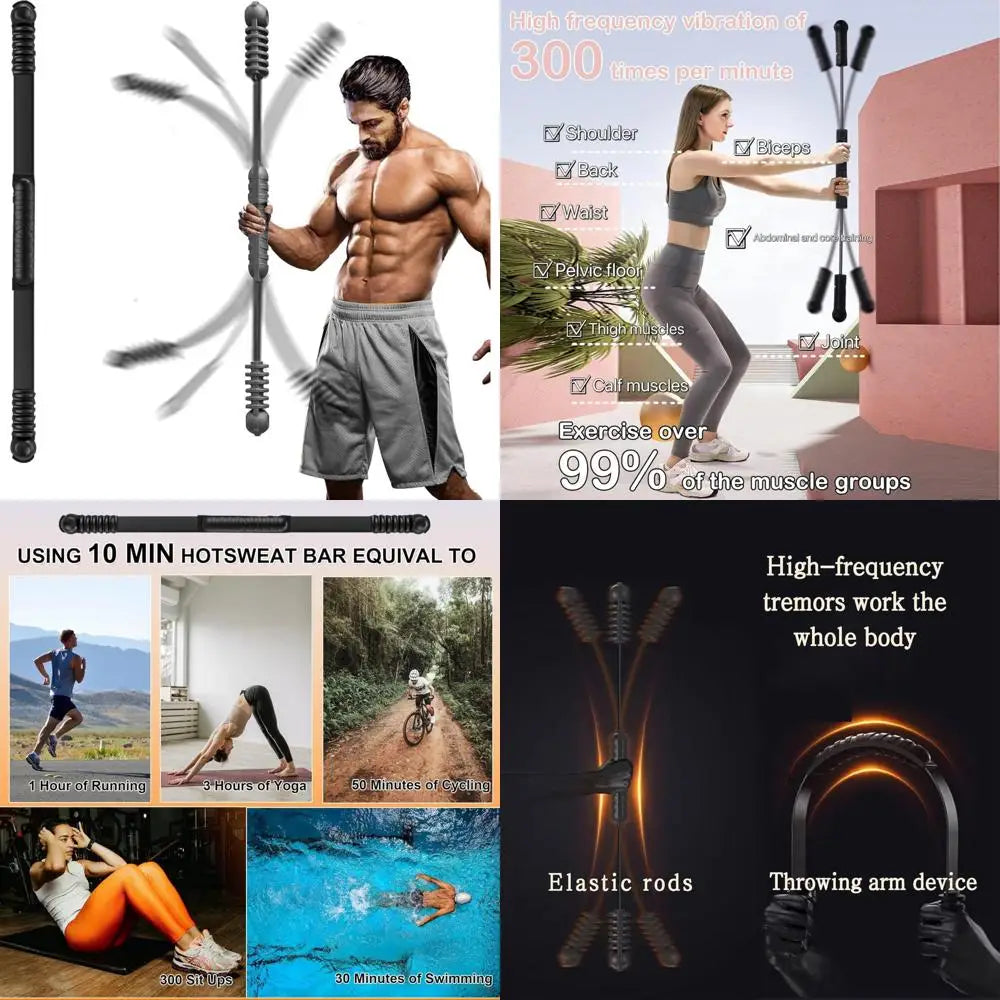 Elastic Fitness Bar Arm Twister For Home Gym Core Training