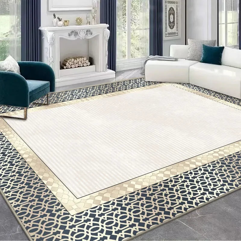 Light Luxury Anti Slip Bedside Rug Living Room Washable