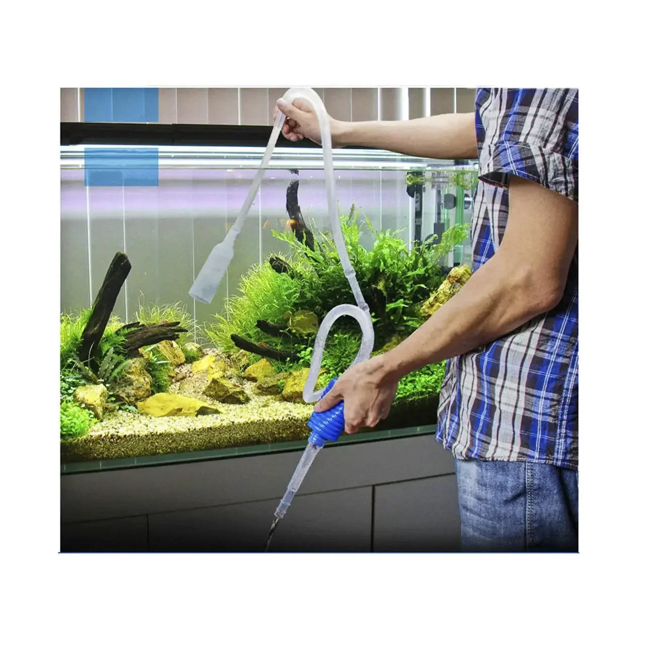 Semi Automatic Aquarium Gravel Cleaner Vacuum Siphon Pump