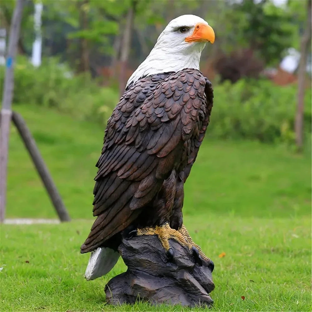 American Bald Eagle Hanging Statue Resin Hand Painted Decor