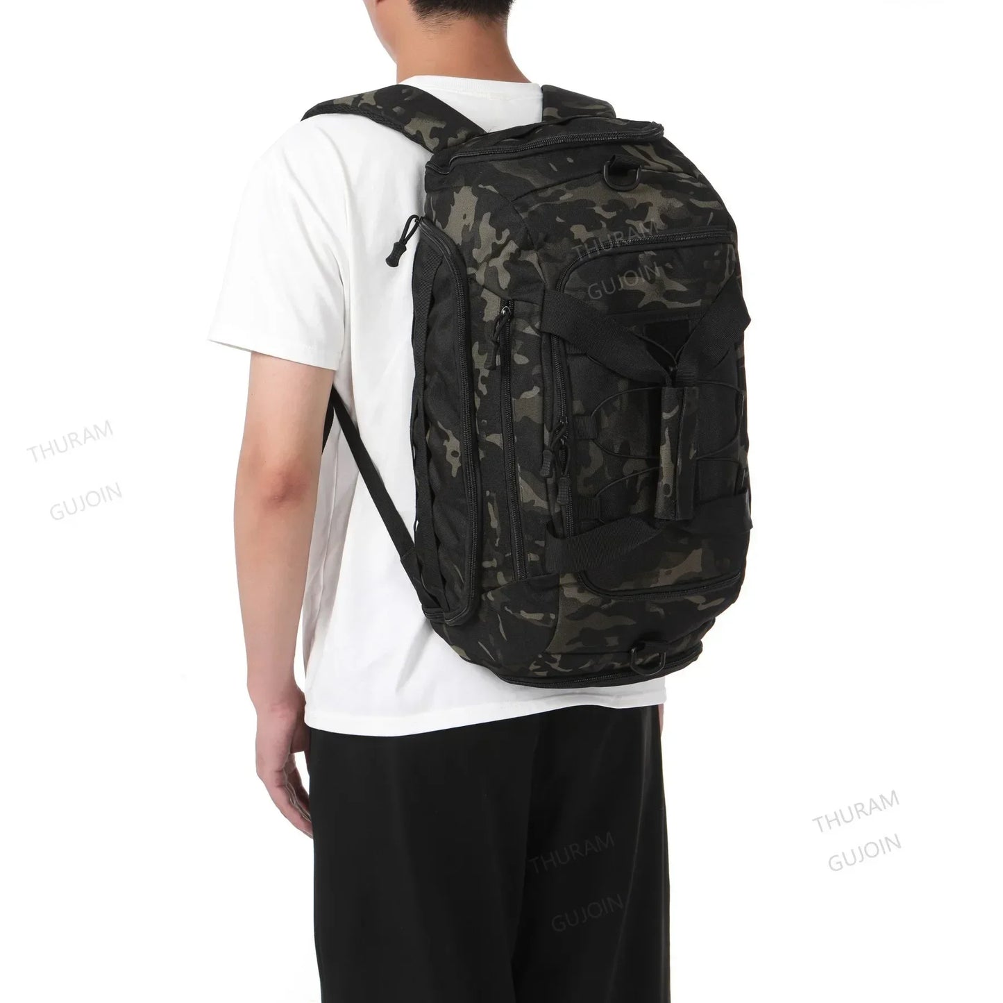 3 In 1 Tactical Gym Backpack With Shoe Compartment Duffel Bag