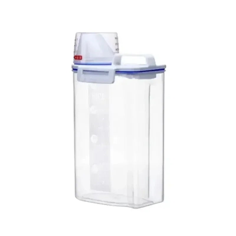 Rice And Grains Food Storage Canister With Measuring Cup