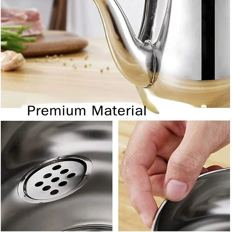 Stainless Steel Oil Filter Pot With Mesh Separator Bottle