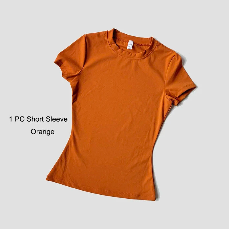 Womens Seamless Knitted Yoga Set Gym Wear Crop Top Pro