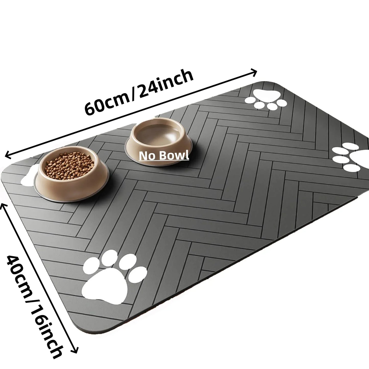 Pet Feeding Mat Absorbent Placemat With Waterproof Backing