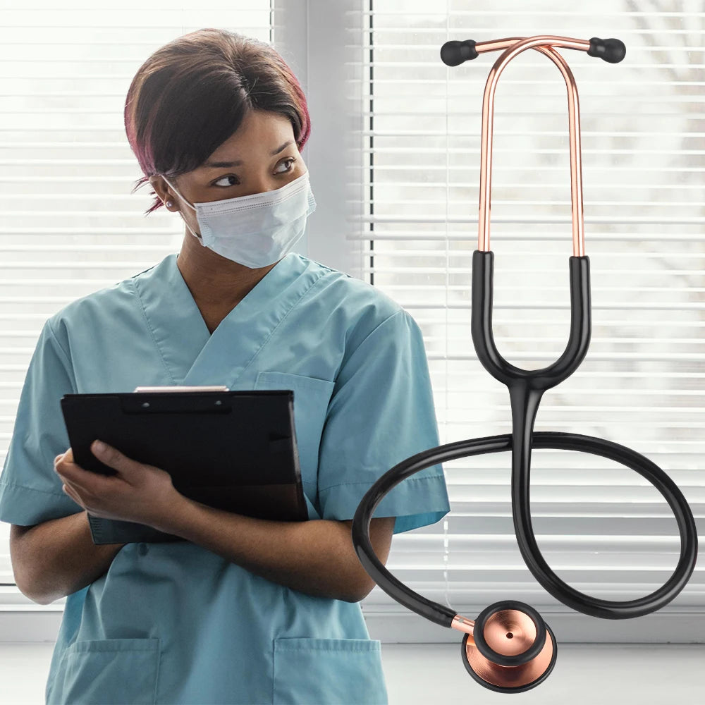Medical Double Sided Stethoscope Professional Heart Lung Cardiology Double Head Stethoscope for Nurse Student and Vet