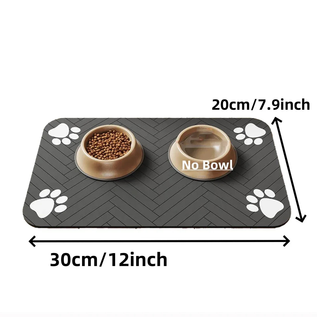 Pet Feeding Mat Absorbent Placemat With Waterproof Backing
