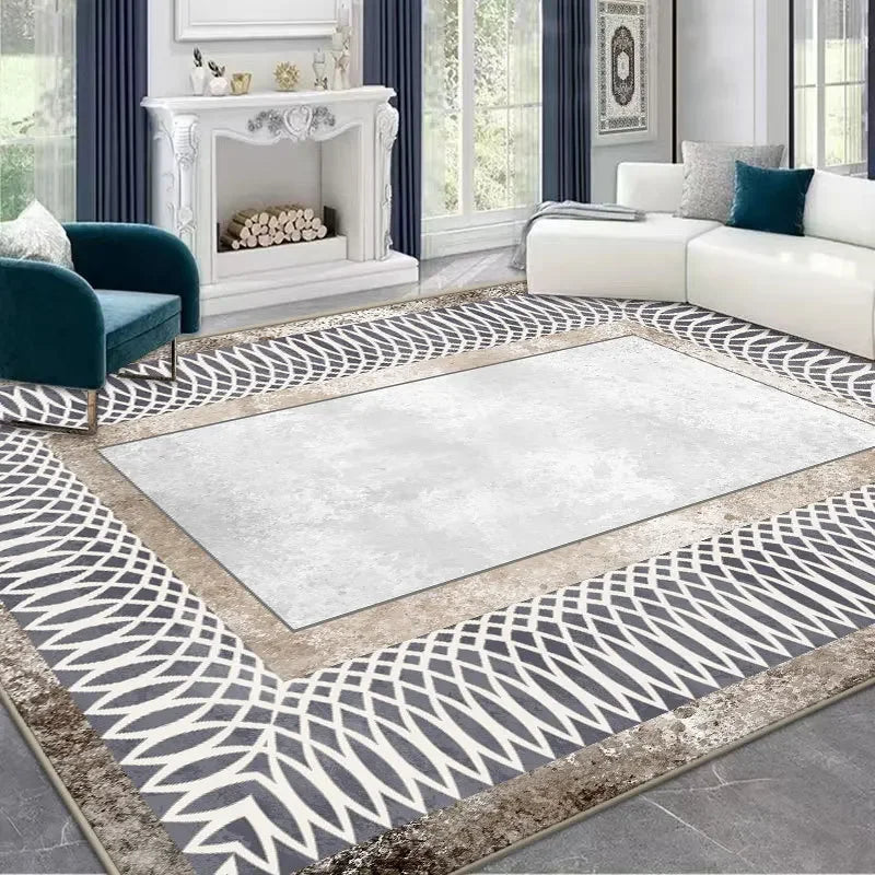 Light Luxury Anti Slip Bedside Rug Living Room Washable