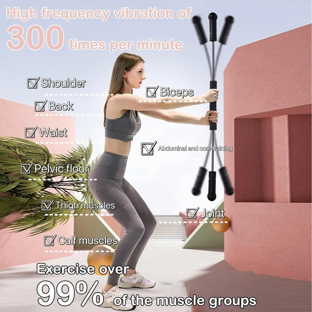 Elastic Fitness Bar Arm Twister For Home Gym Core Training
