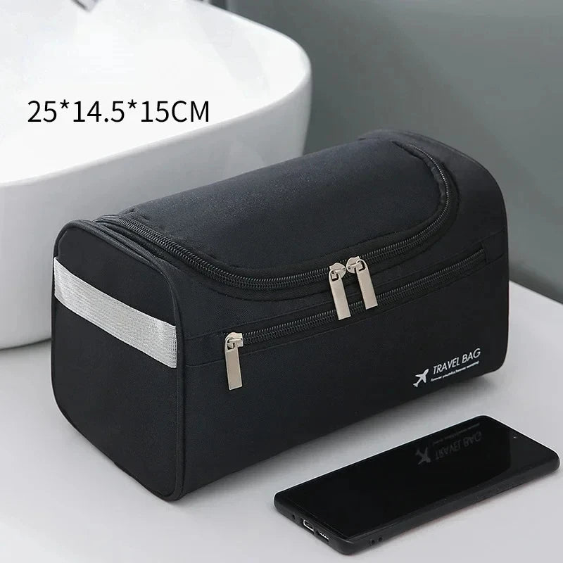 PU Leather Toiletry Bag for Men and Women Dopp Kit Hanging Travel Toiletry Bag Large Cosmetic Bag