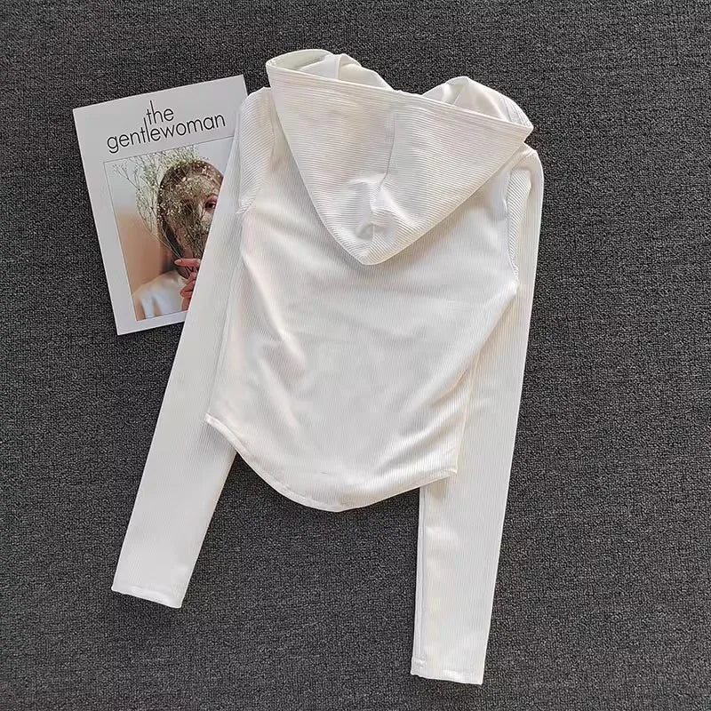 Women's Hooded Yoga Jacket Zipper Breathable Quick Dry