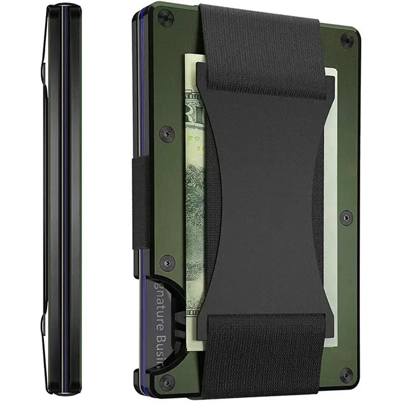 Carbon Fiber Metal Minimalist Slim Card Holder RFID Wallet