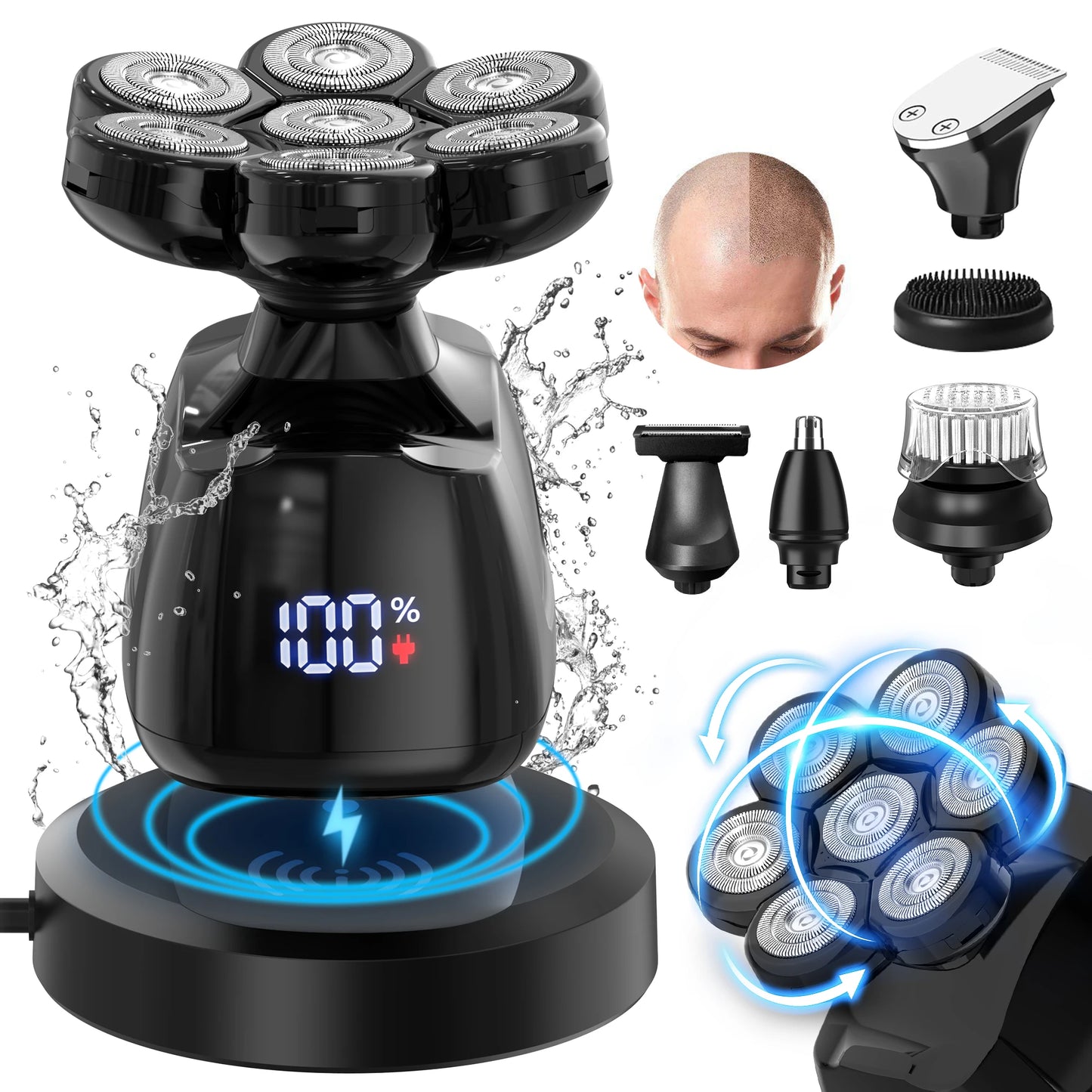 SEJOY Men Electric Shaver Kit For Bald Head And Beard