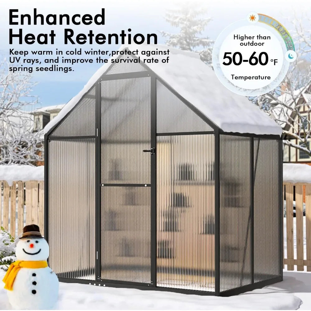 6 By 4 Foot Walk In Greenhouse Aluminum Garden Kit Outdoor