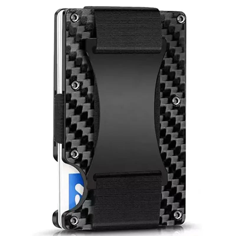 Carbon Fiber Metal Minimalist Slim Card Holder RFID Wallet