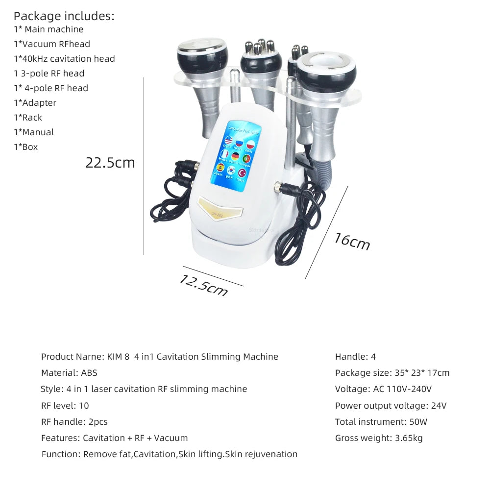 New 4 In 1 40k Ultrasonic Cavitation Body Care Tool