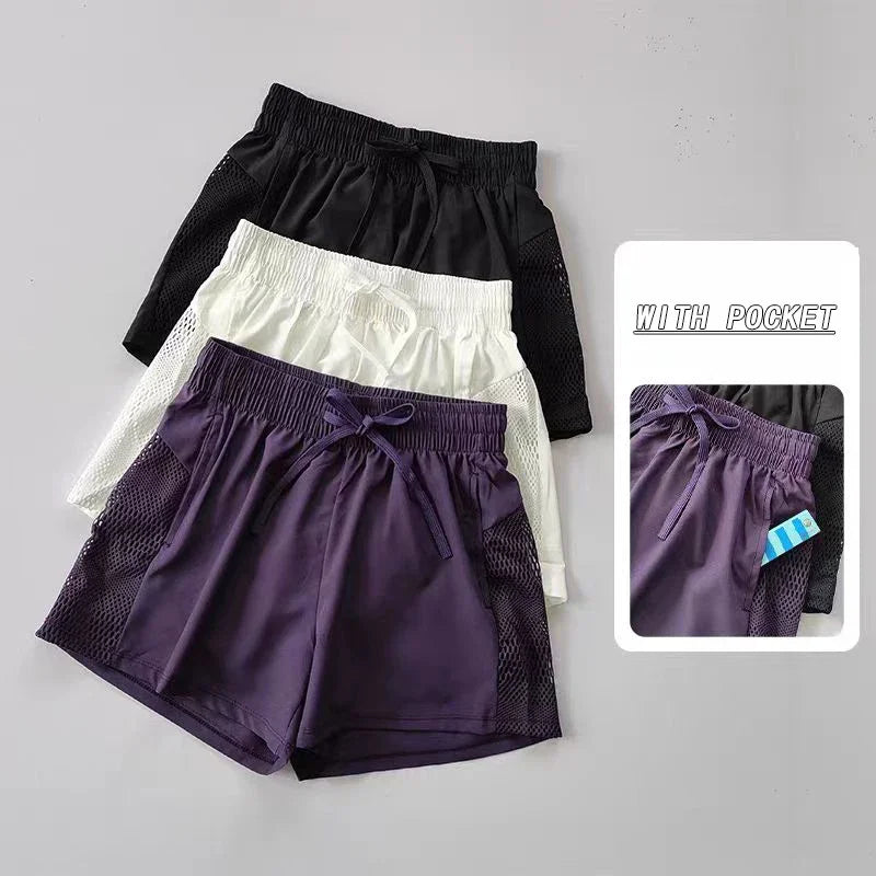 Summer Yoga Shorts Women 2 In 1 Quick Dry Breathable