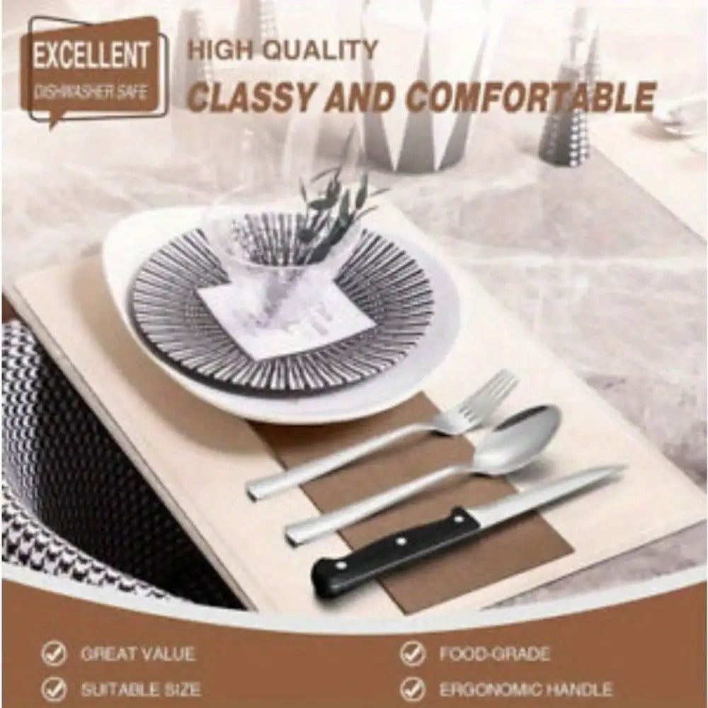 Stainless Steel Silverware Set for Kitchen Dishwasher Safe