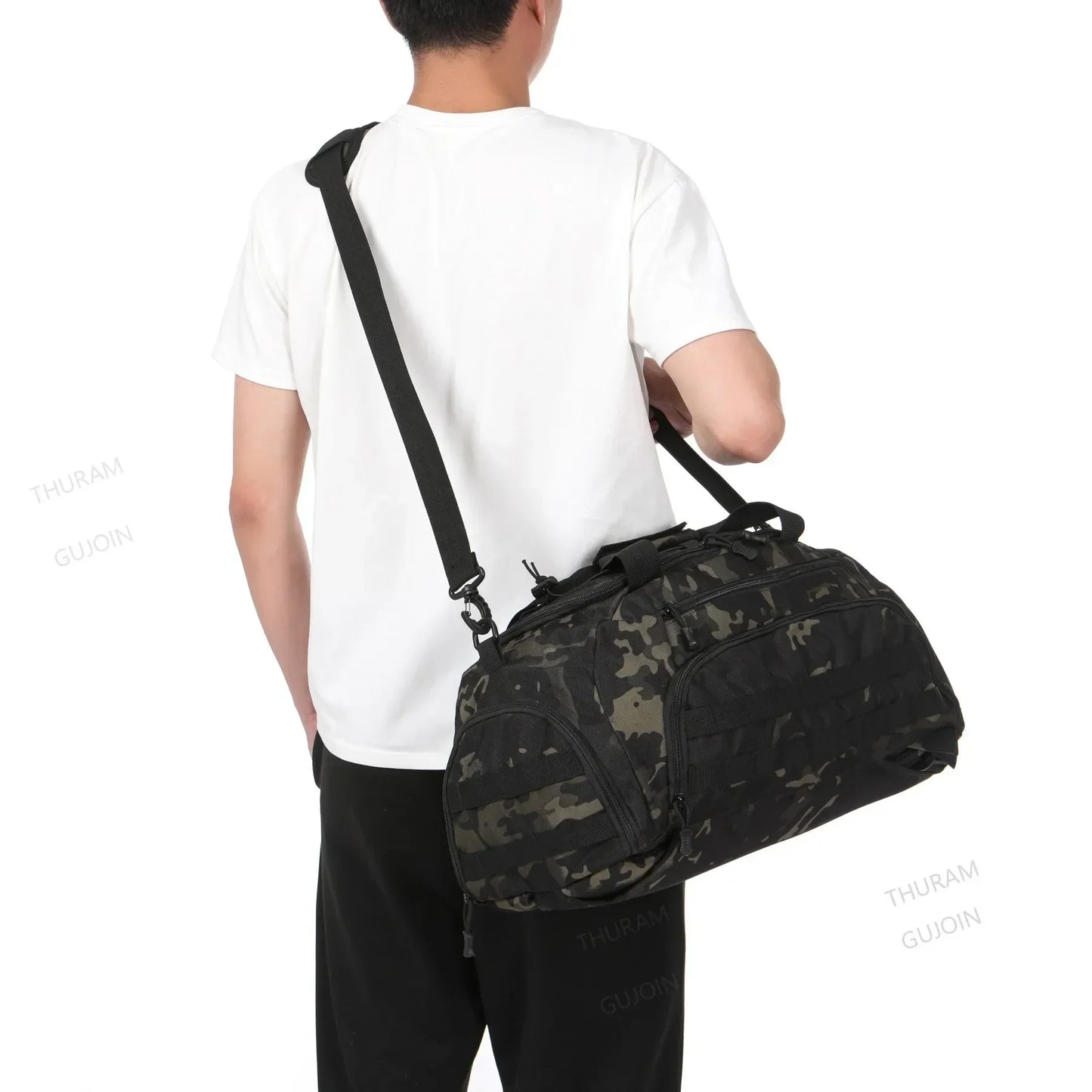 3 In 1 Tactical Gym Backpack With Shoe Compartment Duffel Bag
