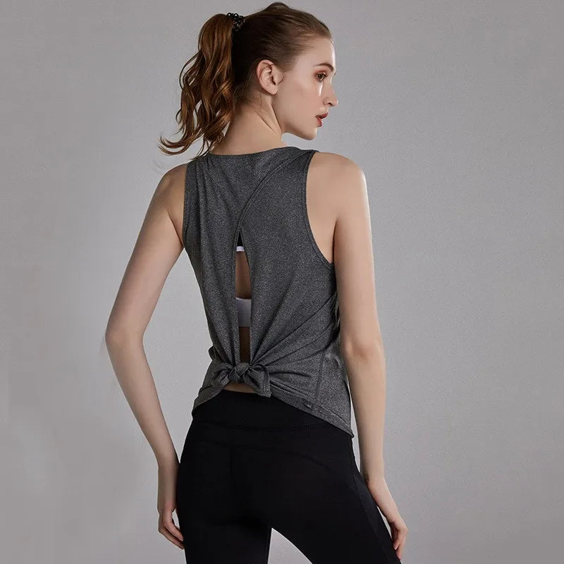 Womens Sleeveless Gym Tank Tops Yoga Sports Vest Breathable
