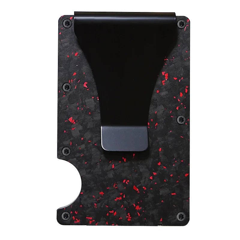 Carbon Fiber Metal Minimalist Slim Card Holder RFID Wallet