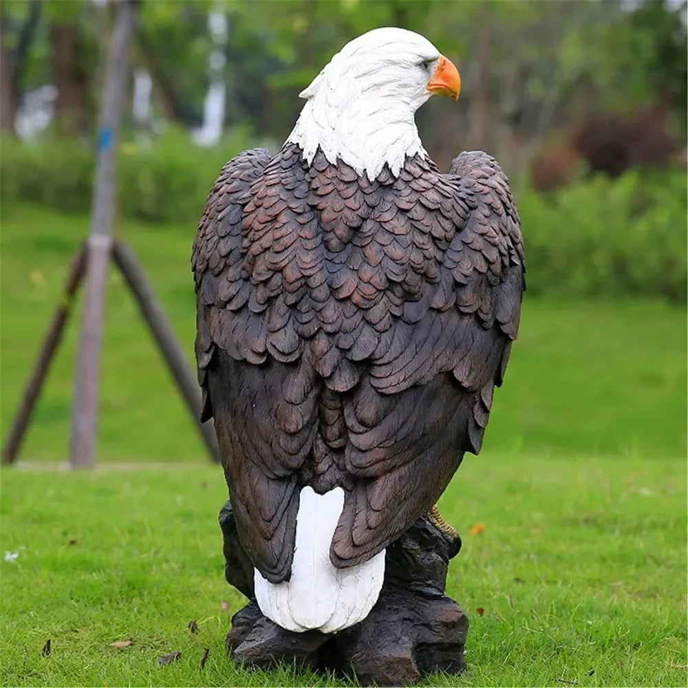 American Bald Eagle Hanging Statue Resin Hand Painted Decor