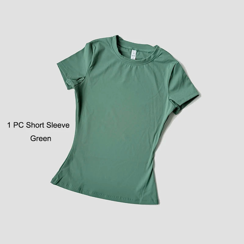 Womens Seamless Knitted Yoga Set Gym Wear Crop Top Pro
