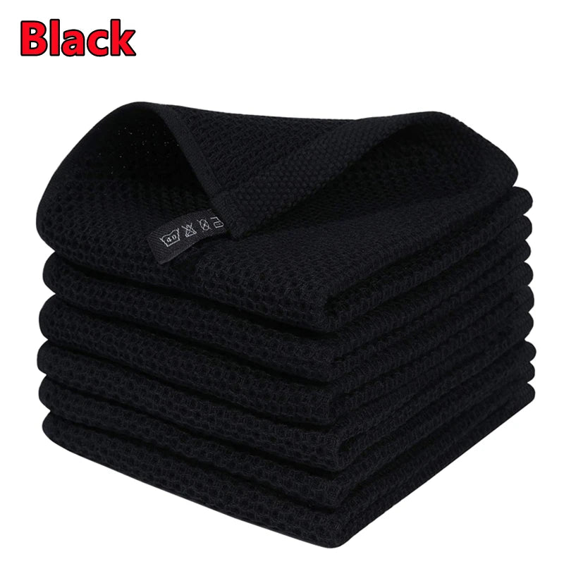 Six Pack 100 Percent Cotton Waffle Weave Dish Cloths