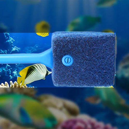 Double Sided Aquarium Algae Scraper Brush for Glass Tanks