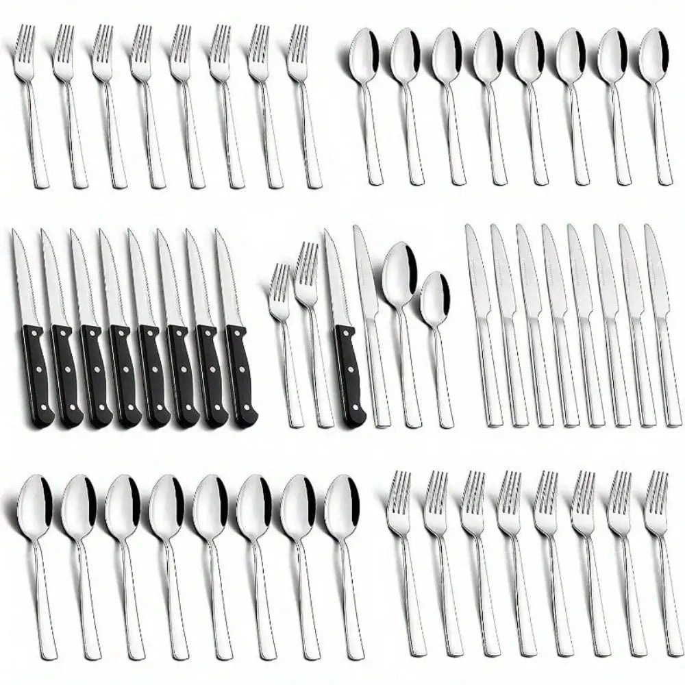 Stainless Steel Silverware Set for Kitchen Dishwasher Safe