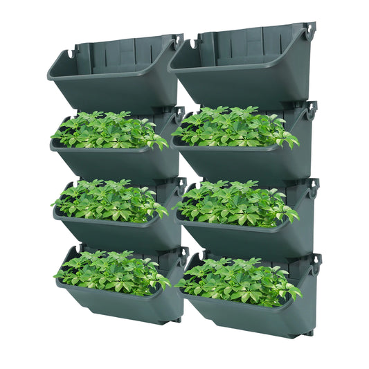 24 Pieces Garden Outdoor Wall Planter Set Vertical Pots