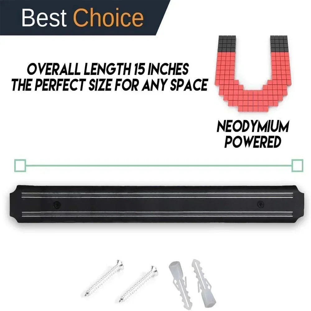 1Pc Magnetic Knife Strip Steel Knife Bar Holder For Kitchen Utensils Tools Rack Maximize Counter Space